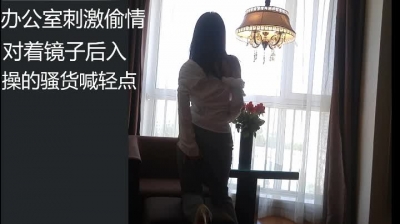 OL裝少婦，主動對着鏡子讓後入