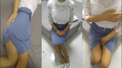 職業裝短裙妖娆小白領，高挑肉感十足！