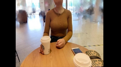 喝完咖啡去車震，D奶豐滿少婦艹起來比較有感覺！