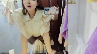 [原創]露臉 無碼00後調教小母狗 鏡子前後入