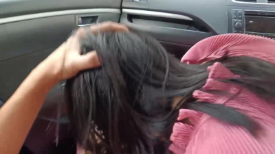 先口後操，在車上操無毛少婦