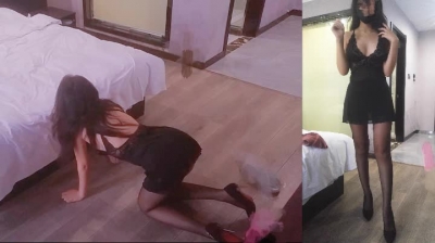 上門的黑絲人妻推銷員，無套多姿勢抽插