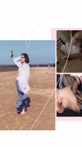 大學3女神露臉口交，無套後入，最後射胸上。