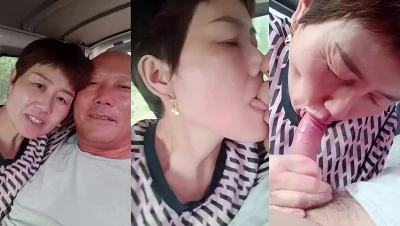 大爺帶着大媽玩車震無套爆操